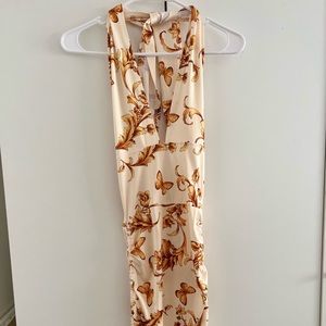 Print Halter Dress